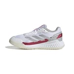 adidas Femme Courtquick W Chaussures de Padel, Cloud White/Silver Metallic/Lucid Pink, 42 2/3 EU