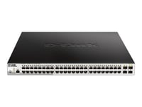 D-Link DGS 1210-52MP/ME - Commutateur - Géré - 48 x 10/100/1000 (PoE) + 4 x Gigabit SFP - Montable sur rack - PoE (370 W)