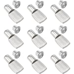 Litzee - Taquet Etagere, 50 Pièces Metal Nickelé Acier Inoxydable Taquets pour Étagères pour Armoire à Meubles Support De Bureau Accessoires (7mm)