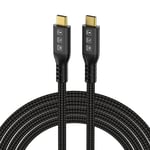 Cable Thunderbolt 4 40Gbps (0.5m),Supporte Les Vidéos 8K@60Hz/4K@120Hz Compatible Avec Thunderbolt 3/USB4 Pour Laptop,MacBook,Mac Studio Display,Hub,Appareils Port USB4,Dock