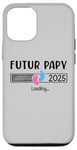 Coque pour iPhone 12/12 Pro Annonce Grossesse Papy 2025 Cadeau Futur Papy 2025 Annonce