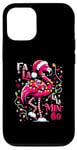 Coque pour iPhone 12/12 Pro Fa LaLa Mingo Flamingo Sapin de Noël Tropical Christmas Lights