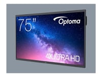 Optoma Creative Touch 5753RK - Classe de diagonale 75" 5-Series écran LCD rétro-éclairé par LED - interactive - avec écran tactile (multi-touches) - 4K UHD (2160p) 3840 x 2160 - Direct LED