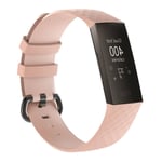 Fitbit Charge 3 / Charge 4 - Silikonarmband Geo Design - Pink