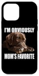 Coque pour iPhone 12 mini Chocolate Lab Puppy Mom's Favorite