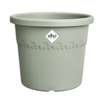 Elho Algarve Cilindro 35cm - Grand Pot de Fleurs Extérieur - Jardinières - Plastique 100% recyclé - Ø 34.5 x H 29 cm - Vert/Vert Thym