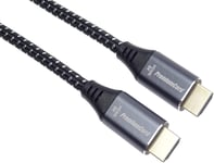 Cable Hdmi 2.1 Ultra Haute Vitesse 8 Km/M 48 Gbps Avec Ethernet,Resolution Video 8 K@60 Hz,Deep Color,3D,Edid,Arc,Hdr,3X Blinde,Cable Textile Tresse Plaque Or,Longueur 1,5M