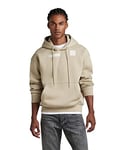 G-STAR RAW Men's Velcro Loose Hoodie, Beige (spray green D22753-A971-D606), S