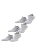 FALKE Unisex Cool Kick Sneaker 3-Pack U SN Soft Breathable Quick Drying Low-Cut Plain 3 Pairs Trainer Socks, Grey (Light Grey Melange 3775) new - eco-friendly, 8-9