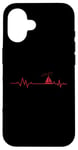 iPhone 16 My Heart beats for Sailing Heart Line Case