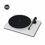 Pro-Ject T1 EVO Phono vinylspelare med Ortofon OM10-pickup, mattvit