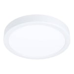 Eglo connect.z Smart Home plafonnier LED de salle de bain Fueva 6-Z, ZigBee, app et commande vocale Alexa, blanc chaud - blanc froid, RGB, luminaire intensité variable, blanc, IP44, Ø 21 cm