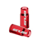 sharprepublic 2 pièces Vélo Presta Schrader Valve Cap Multi Couleurs Anodisé en Alliage D'aluminium Montagne Route Pneu de Bicyclette Souches Antipoussière Pneu - FV Rouge