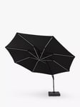 Royalcraft 3.5m Freestanding Round LED Light Parasol & Base, Grey