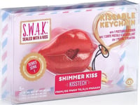 S.W.A.K. Keychain Shimmer (Red Glitter) Kiss With Butterfly Sound, 4115