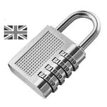 4 Digit Combination Padlock Heavy Duty Outdoor Lock Gym Travel Luggage Locker UK