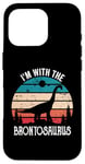 iPhone 16 Pro I'm With The Dinosaur Brontosaurus, Dino Gifts For Kids Case