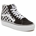 Vans sk8-hi Platform Damier Noir Blanc Chaussures Femme Neuf 37