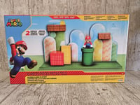 World of Nintendo Super Mario Playset Acorn Plains Play Set New 10 Piece