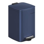 SONGMICS Poubelle de Cuisine, Poubelle 20 L, Poubelle à Pédale en Acier, avec Seau Intérieur, Fermeture Douce et Maintien en Ouverture, Bleu Minuit LTB592Q02