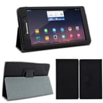 Housse Lenovo Tab 2 A7-10 (ou A7-10F) 7 pouces Cuir Style noire avec Stand - Etui coque noir de protection tablette Lenovo Tab 2 A7-10 - accessoires pochette XEPTIO case