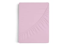 Burrito Blanco Drap Housse réglable A7 | Drap-Housse pour lit 80 x 190/200 | Coton et Polyester | lit Simple | Couleur Rose