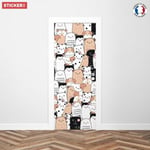 Sticker Porte Minou Matou 204 x 83 cm