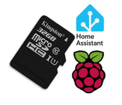 Minneskort med Raspberry Pi OS och Home Asistant 32GB