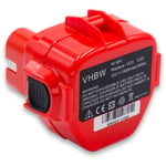 Vhbw - Batterie compatible avec Makita ML123 Fluorescent Automotive Light, ML124, UB120D, UB120DWA, UB120DWB outil électrique (1500mAh NiMH 12V)