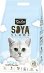 Kasviperäinen kuivike Kit Cat SoyaClump Baby Powder, 7 l