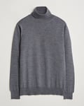 Morgano Extra Fine Merino Wool Rollneck Mid Grey