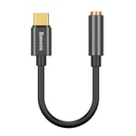 BASEUS USB-C till 3.5mm AUX Adapter, DAC Svart Black Svart