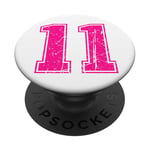 Numéro vintage #11 Numéro universitaire de sport PopSockets PopGrip Interchangeable