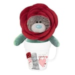 Me To You Plant Pot Mug and Rose Plush, Multicolor, 4 x 4 in