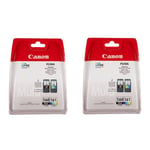 2x Canon PG560 Black & CL561 Colour Ink Cartridges For PIXMA TS5353 Printer