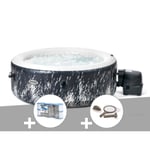 Spa gonflable Intex PureSpa Galaxie rond Bulles avec LED 4 places