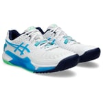 Asics Homme Gel-Resolution 9 Sneaker, White Digital Aqua, 47 EU