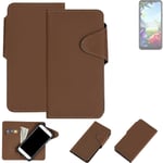 Protective cover for LG Electronics K40S flip case faux leather brown mobile pho