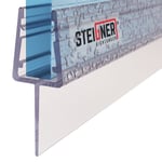 STEIGNER 60cm Joint d'étanchéité droit en PVC pour Paroi en Verre de Douche ou Baignoire, vitre 6/7/8mm, Anti-Fuites d'Eau, UK10