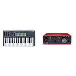 Novation FLkey 37 MIDI Keyboard Controller — Seamless FL Studio Integration with Chord Mode and Scale Mode & Focusrite Scarlett Solo 3rd Gen USB Audio Interface