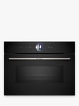 Bosch Series 8 CMG7761B1B Built-in Compact Single Electric Oven with Microwave Function, Black