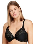 Glamorise Front Close T-back Wonder Wire Bra - Black, Black, Size 36E, Women