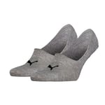 Puma Strømper 2P Unisex Mid Cut Footie Socks Grå Str 43/46