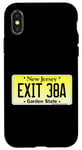 Coque pour iPhone X/XS Sortie de plaque d'immatriculation New Jersey NJ GSP Parkway 38A