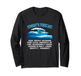 Weather UK Shipping Forecast Beer Drinkers Rough Night Ahead Long Sleeve T-Shirt