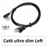 0.25m Left CY  Câble Ethernet ultra fin Cat6 UTP LAN, cordon raccordement, avec 2 connecteurs RJ45, routeur d'ordinateur, boîte télévision Nipseyteko