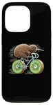 Coque pour iPhone 13 Pro Kiwi Bird Vélo avec motif oiseau et fruits de kiwi