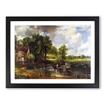 The Hay Wain By John Constable Classic Painting Framed Wall Art Print, Ready to Hang Picture for Living Room Bedroom Home Office Décor, Black A3 (46 x 34 cm)