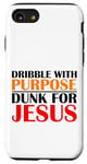 Coque pour iPhone SE (2020) / 7 / 8 Dribble avec but Dunk pour joueur de basket-ball Jésus Christ