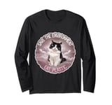 Help Save the Environment: Eat Plastic – A Cute Cat Meme Long Sleeve T-Shirt